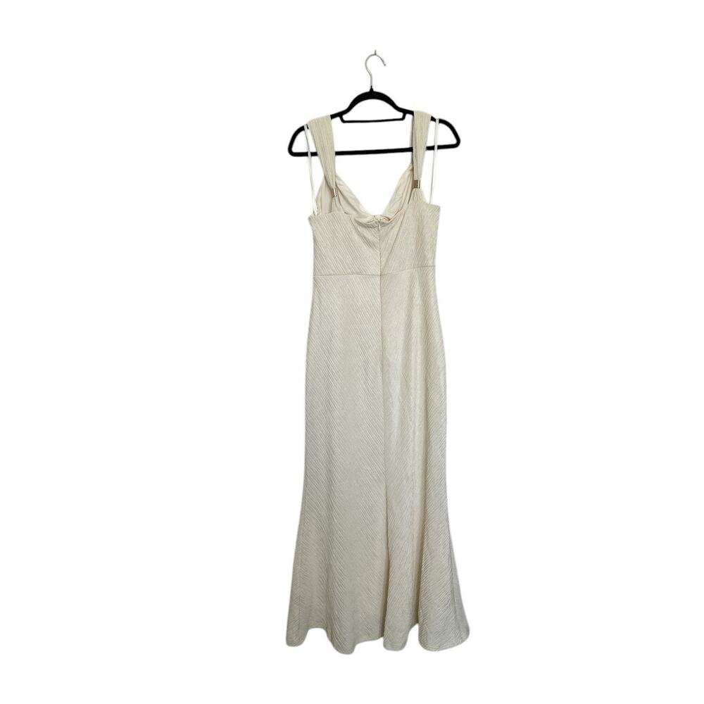 Here Comes The Sun Lux Feel Maxi Formal Dress Gold Details Size XL - Picture 4 of 10